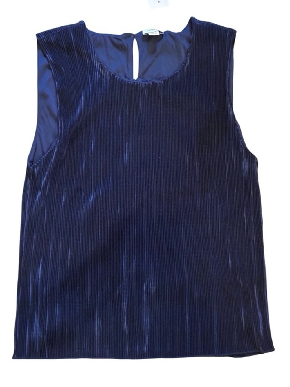 J. CREW Navy Plissè Top and Matching Skirt, Size Small.